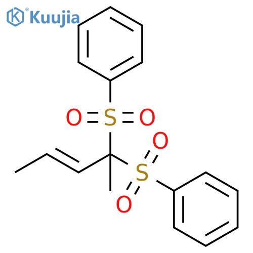 Benzene, 1,1'-[(1-methyl-2-butenylidene)bis(sulfonyl)]bis-, (E)- (9CI) structure
