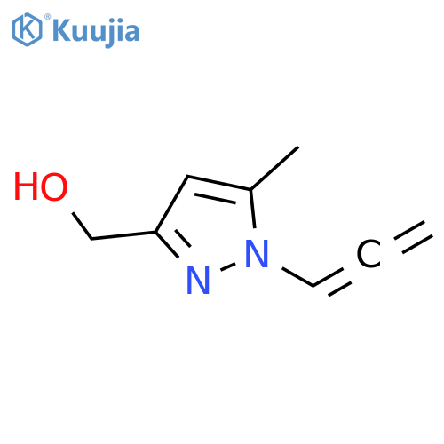 1H-Pyrazole-3-methanol,  5-methyl-1-(1,2-propadienyl)-  (9CI) structure