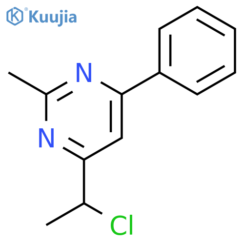 Pyrimidine, 4-(1-chloroethyl)-2-methyl-6-phenyl- structure