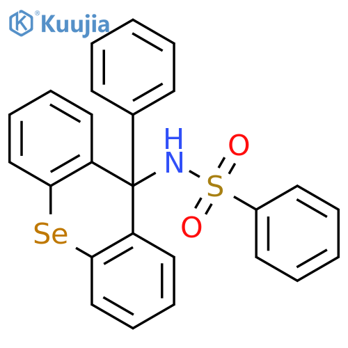 Benzenesulfonamide, N-(9-phenyl-9H-selenoxanthen-9-yl)- structure