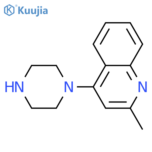 2-Methyl-4-piperazinoquinoline structure