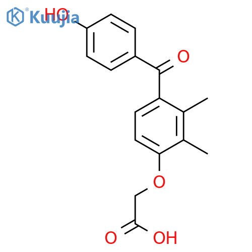 ACETIC ACID, [4-(4-HYDROXYBENZOYL)-2,3-DIMETHYLPHENOXY]- structure