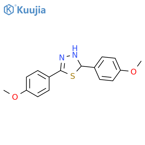 1,3,4-THIADIAZOLE, 2,3-DIHYDRO-2,5-BIS(4-METHOXYPHENYL)- structure