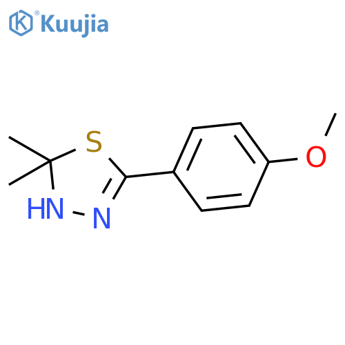 1,3,4-Thiadiazole, 2,3-dihydro-5-(4-methoxyphenyl)-2,2-dimethyl- structure