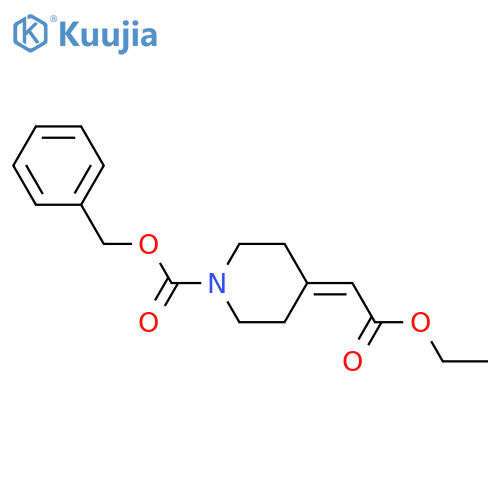 Benzyl 4-(2-ethoxy-2-oxoethylidene)piperidine-1-carboxylate structure