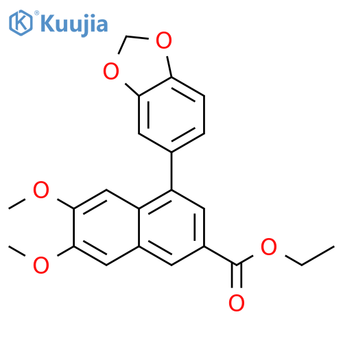 2-Naphthalenecarboxylic acid, 4-(1,3-benzodioxol-5-yl)-6,7-dimethoxy-,ethyl ester structure