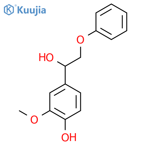 4-(1-Hydroxy-2-phenoxyethyl)-2-methoxyphenol structure