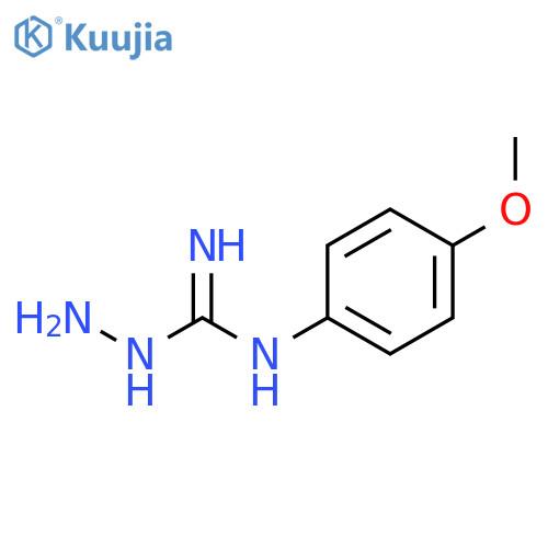 Hydrazinecarboximidamide, N-(4-methoxyphenyl)- structure