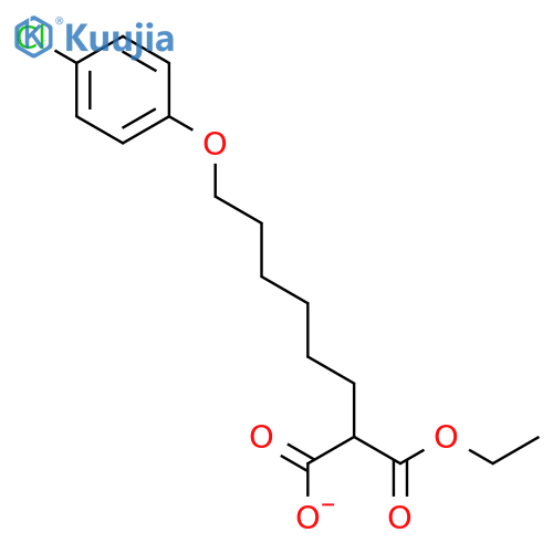 PROPANEDIOIC ACID, [6-(4-CHLOROPHENOXY)HEXYL]-, MONOETHYL ESTER structure