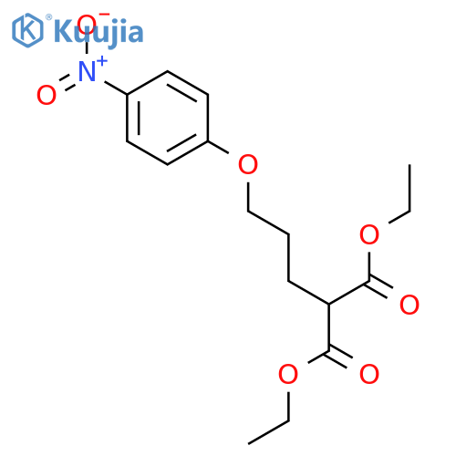 PROPANEDIOIC ACID, [3-(4-NITROPHENOXY)PROPYL]-, DIETHYL ESTER structure