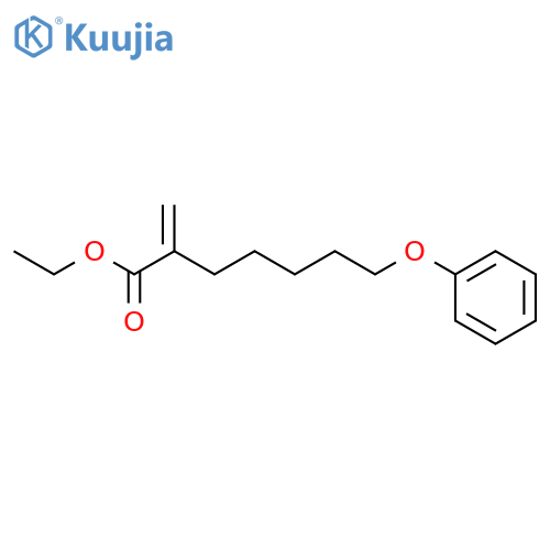 Heptanoic acid, 2-methylene-7-phenoxy-, ethyl ester structure