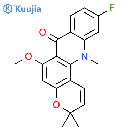 10-Fluoro-6-methoxy-3,3,12-trimethylpyrano[2,3-c]acridin-7-one structure