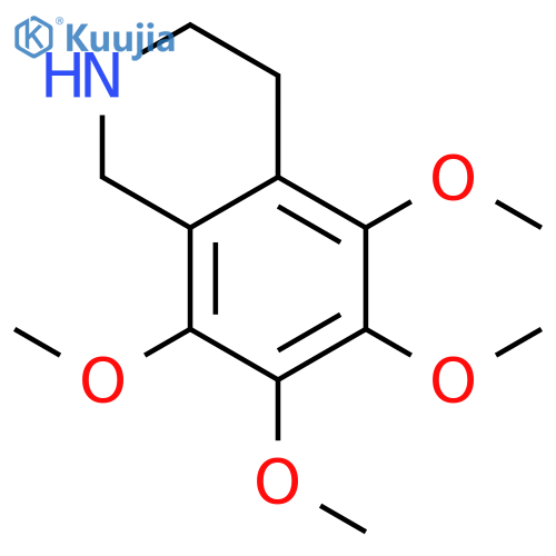 1,2,3,4-tetrahydro-5,6,7,8-tetramethoxyisoquinoline structure