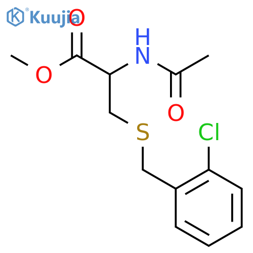 methyl N-acetyl-S-(2-chlorobenzyl)-L-cysteinate structure