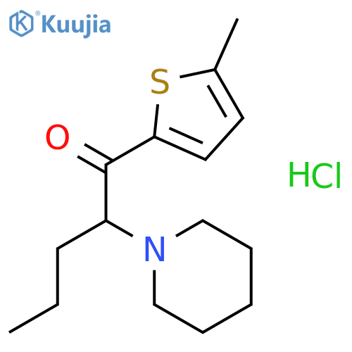 1-Pentanone, 1-(5-methyl-2-thienyl)-2-(1-piperidinyl)-, hydrochloride structure