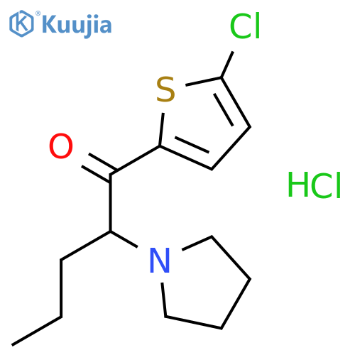 1-Pentanone, 1-(5-chloro-2-thienyl)-2-(1-pyrrolidinyl)-, hydrochloride structure