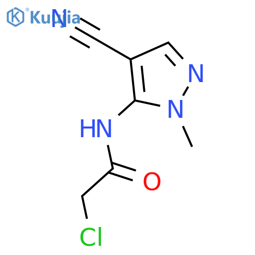 Acetamide, 2-chloro-N-(4-cyano-1-methyl-1H-pyrazol-5-yl)- structure