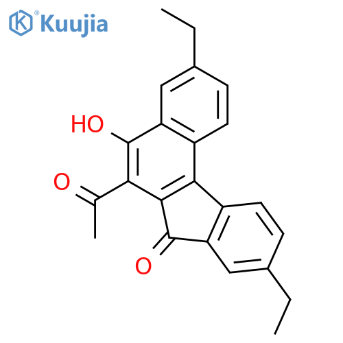 7H-Benzo[c]fluoren-7-one, 6-acetyl-3,9-diethyl-5-hydroxy- structure