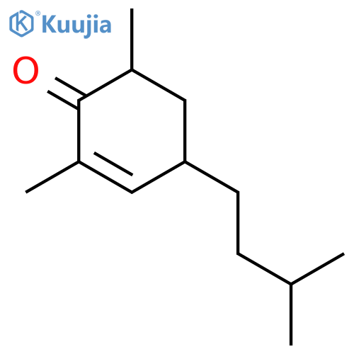 2-CYCLOHEXEN-1-ONE, 2,6-DIMETHYL-4-(3-METHYLBUTYL)- structure