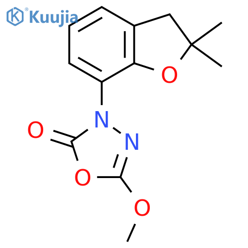 3-[2,3-Dihydro-2,2-dimethylbenzofuran-7-yl]-5-methoxy-1,3,4-oxadiazol-2(3H)-one structure