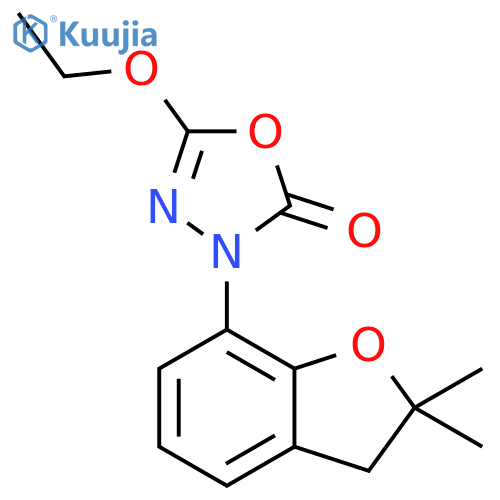 1,3,4-Oxadiazol-2(3H)-one, 3-(2,3-dihydro-2,2-dimethyl-7-benzofuranyl)-5-ethoxy- structure