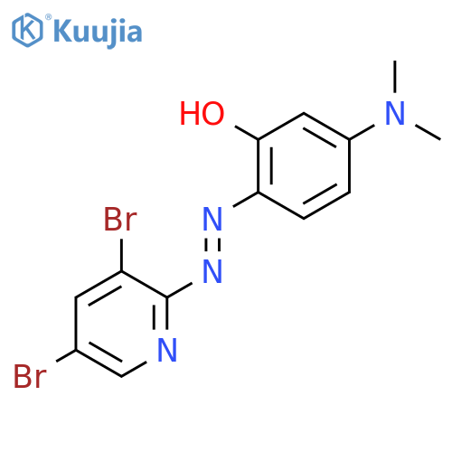 Phenol, 2-[(3,5-dibromo-2-pyridinyl)azo]-5-(dimethylamino)- structure