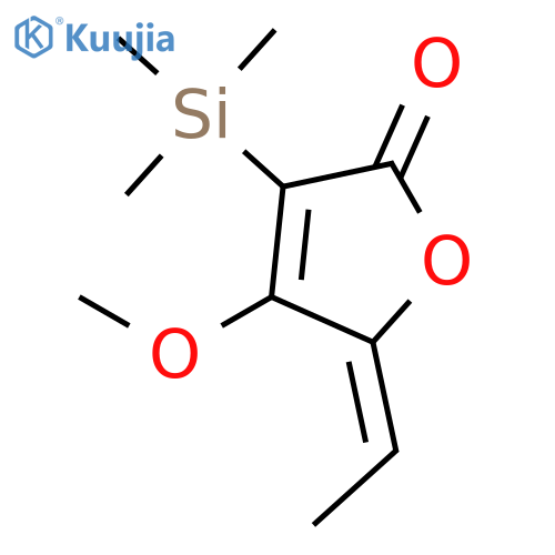 2(5H)-FURANONE, 5-ETHYLIDENE-4-METHOXY-3-(TRIMETHYLSILYL)-, (Z)- structure