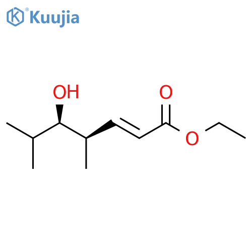 Ethyl (4R,5R)-5-hydroxy-4,6-dimethylhept-2-enoate structure