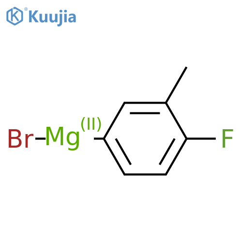 Magnesium,bromo(4-fluoro-3-methylphenyl)- structure