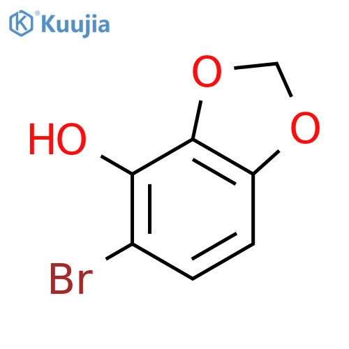 1,3-Benzodioxol-4-ol, 5-bromo- structure