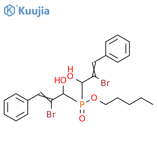 Phosphinic acid, bis(2-bromo-1-hydroxy-3-phenyl-2-propenyl)-, pentyl ester (9CI) structure