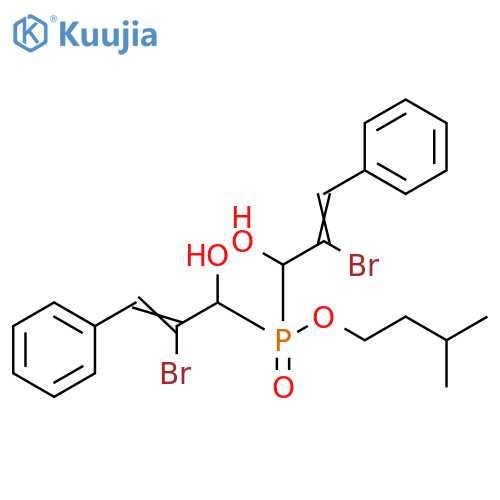 Phosphinic acid, bis(2-bromo-1-hydroxy-3-phenyl-2-propenyl)-, 3-methylbutyl ester (9CI) structure