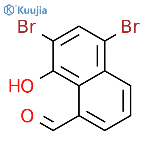 5,7-Dibromo-8-hydroxynaphthalene-1-carbaldehyde structure
