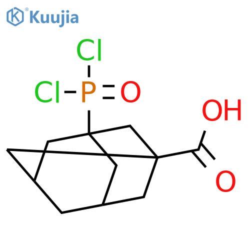 Tricyclo[3.3.1.13,7]decane-1-carboxylic acid, 3-(dichlorophosphinyl)- structure