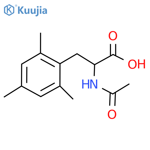 2-acetamido-3-(2,4,6-trimethylphenyl)propanoic acid structure