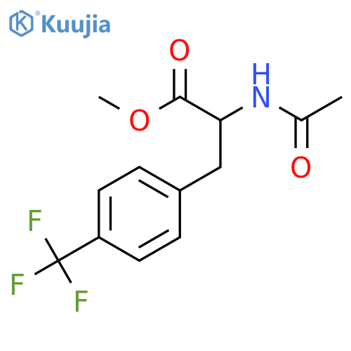 DL-Phenylalanine, N-acetyl-4-(trifluoromethyl)-, methyl ester structure