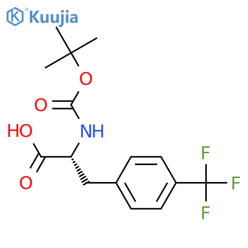 Boc-4-(trifluoromethyl)-D-phenylalanine structure