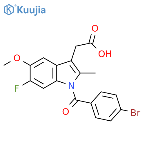 1H-Indole-3-acetic acid, 1-(4-bromobenzoyl)-6-fluoro-5-methoxy-2-methyl- structure
