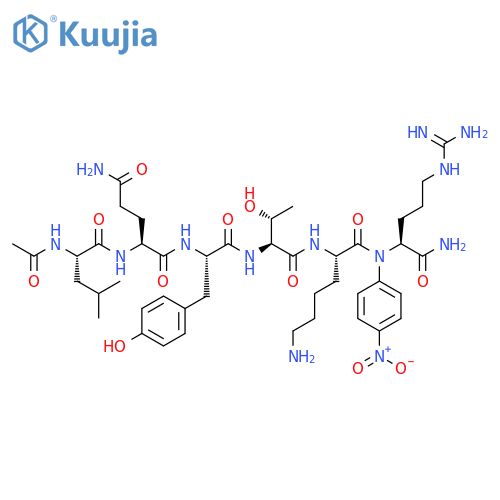 L-Argininamide, N-acetyl-L-leucyl-L-glutaminyl-L-tyrosyl-L-threonyl-L-lysyl-N-(4-nitrophenyl)- structure