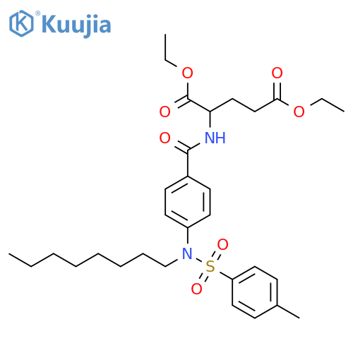L-Glutamic acid,N-[4-[[(4-methylphenyl)sulfonyl]octylamino]benzoyl]-, diethyl ester (9CI) structure