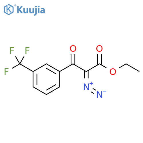 Benzenepropanoic acid, α-diazo-β-oxo-3-(trifluoromethyl)-, ethyl ester structure