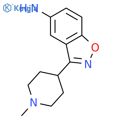 1,2-Benzisoxazol-5-amine, 3-(1-methyl-4-piperidinyl)- structure