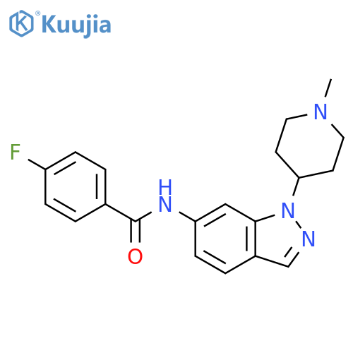 Benzamide, 4-fluoro-N-[1-(1-methyl-4-piperidinyl)-1H-indazol-6-yl]- structure