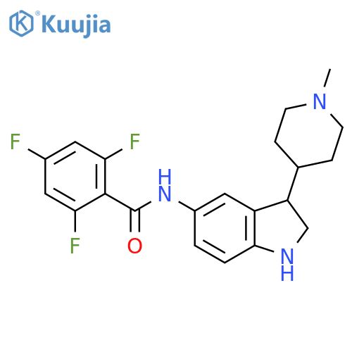 Benzamide,N-[2,3-dihydro-3-(1-methyl-4-piperidinyl)-1H-indol-5-yl]-2,4,6-trifluoro- structure