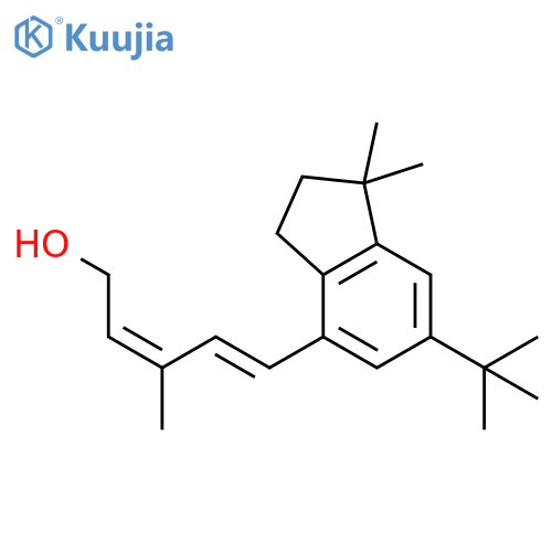 2,4-Pentadien-1-ol, 5-[6-(1,1-dimethylethyl)-2,3-dihydro-1,1-dimethyl-1H-inden-4-yl]-3-methyl-, (2Z,4E)- structure