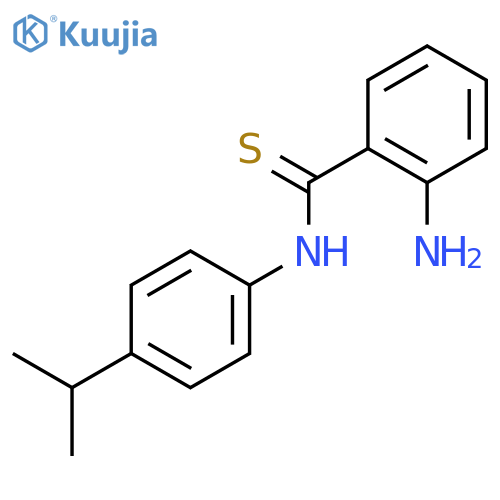 Benzenecarbothioamide, 2-amino-N-[4-(1-methylethyl)phenyl]- structure