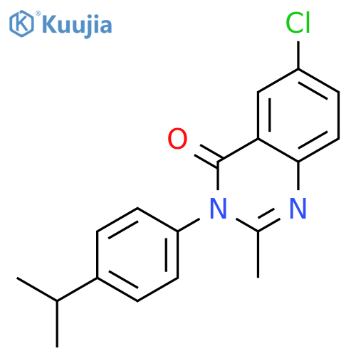 4(3H)-Quinazolinone, 6-chloro-2-methyl-3-[4-(1-methylethyl)phenyl]- structure