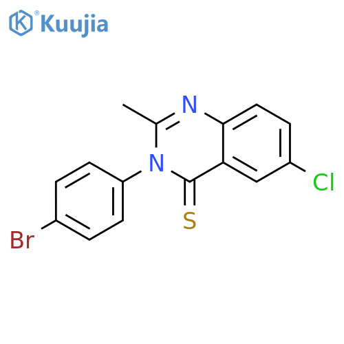 4(3H)-Quinazolinethione, 3-(4-bromophenyl)-6-chloro-2-methyl- structure