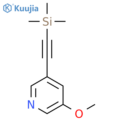 Pyridine, 3-methoxy-5-[(trimethylsilyl)ethynyl]- structure
