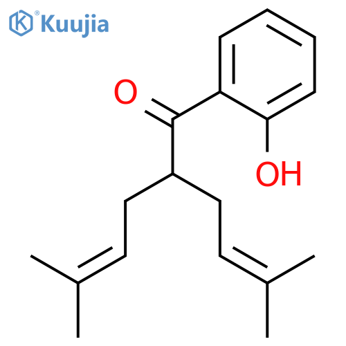 4-HEXEN-1-ONE, 1-(2-HYDROXYPHENYL)-5-METHYL-2-(3-METHYL-2-BUTENYL)- structure